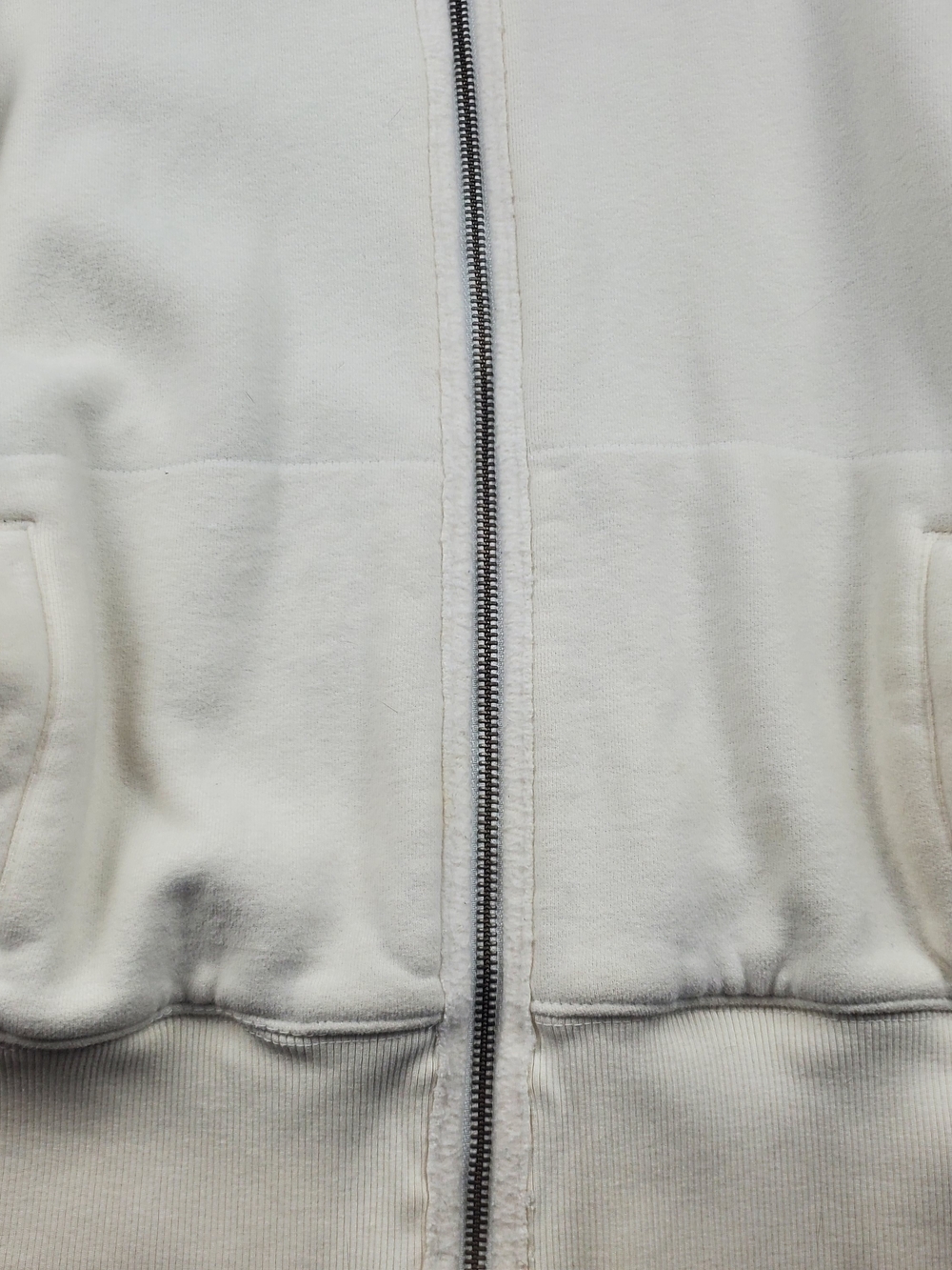 Old Navy Active Girls L Cream Full Zip Hooded Jacket Gray Lined - Picture 7 of 11